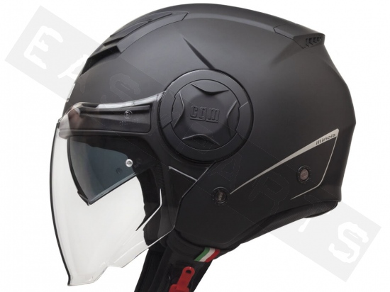 Helmet Demi Jet CGM 129A Illinois Matt Black (double visor)